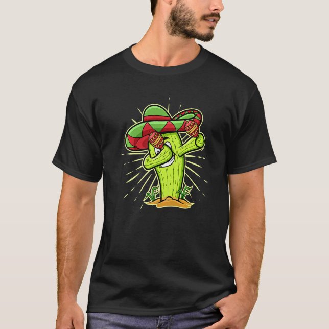 Dabbingaktus Cute Plant För manar kvinnor  T Shirt (Framsida)