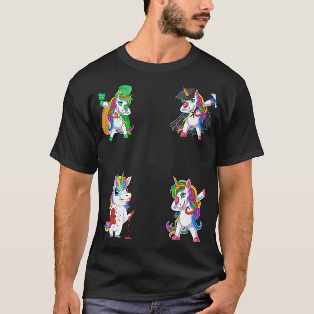 dabbingunicorns t shirt (Framsida)