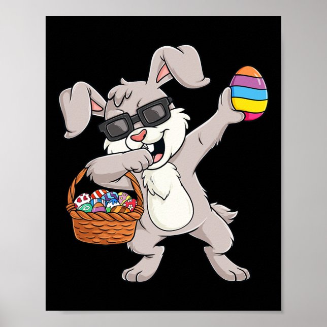 Dabbit Rabbit Påsk Day Eggs Roligt Småbarn Boys Gi Poster (Framsidan)