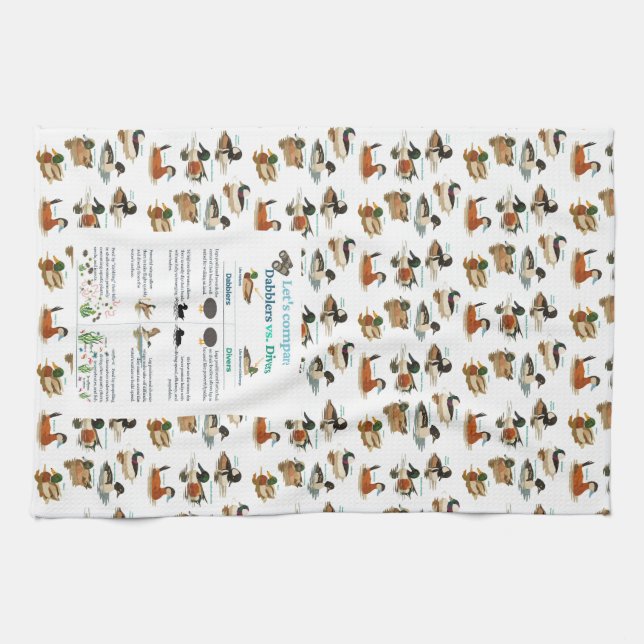 Dabblers vs. Divers Kökshandduk med bakgrund (Horisontell)