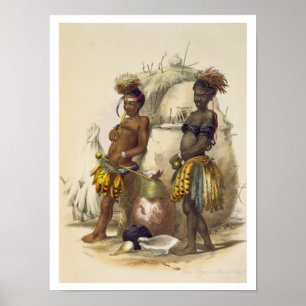 Dabiyaki och Upapazi, Zulu Boys i Dancing Dress. Poster