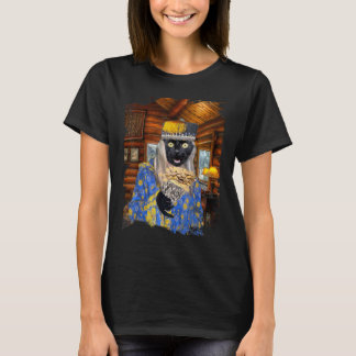 Dabloons Dabloon Svart Katt Cottagecore T Shirt