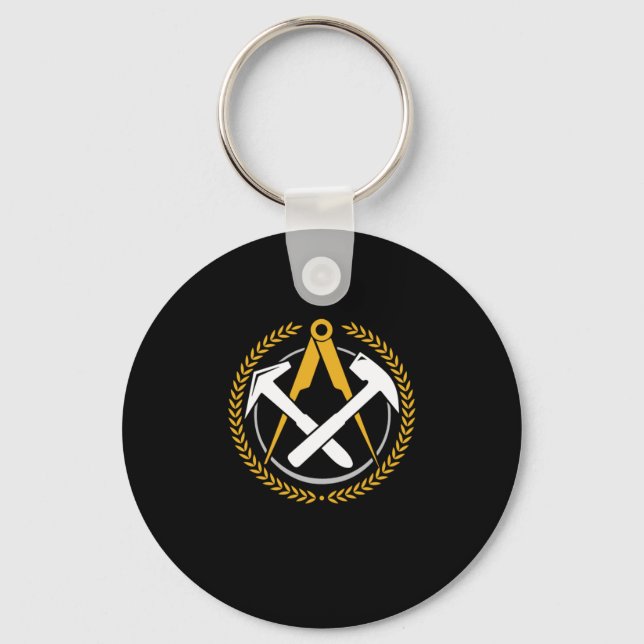 Dachdecker Logotyp Roofers Construction Reair Gift Nyckelring (Framsida)