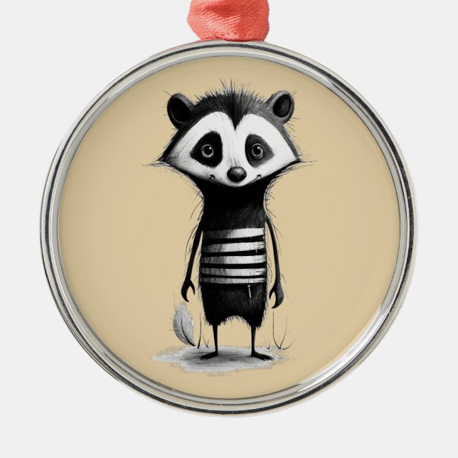 Dachs badger julgransprydnad metall (Framsidan)