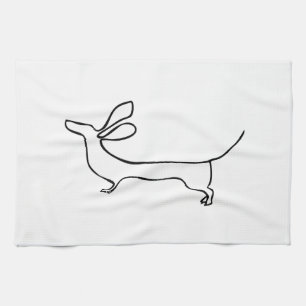 Dachs illustrationhandduk kökshandduk