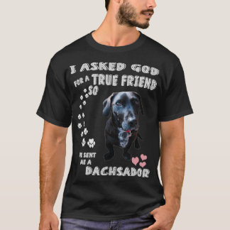 Dachsador Hund älskare, Dachshund Lab Mamma Pappa, T Shirt