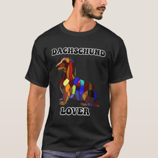 Dachschund, fastsatt glaseffekt t shirt