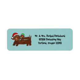 Dachshing hela vägen returadress etikett