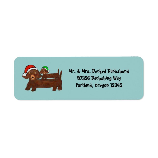 Dachshing hela vägen returadress etikett (Framsidan)