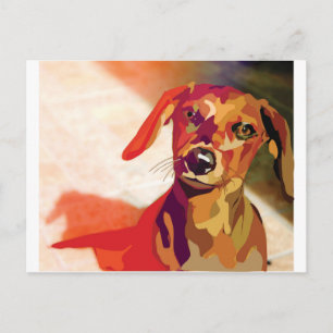 Dachshound mania vykort