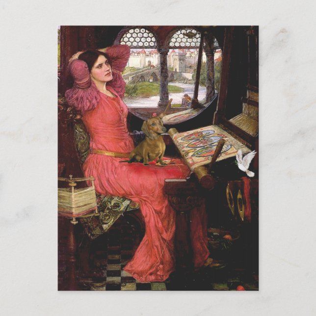 Dachshund 1 - Dam i Shalotte Vykort (Framsida)