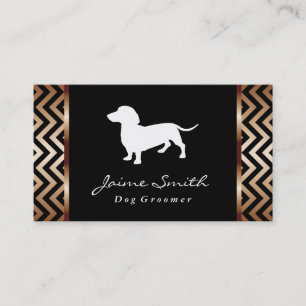 Dachshund 2 Hund Groomer Visitkort