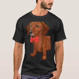 Dachshund 2-sidig, lång bländarhinna med håldäck t shirt