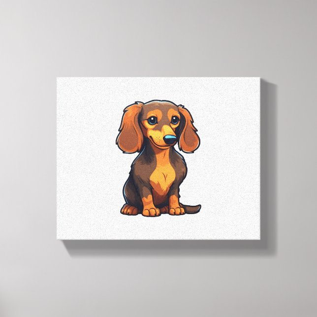 Dachshund 3 canvastryck (Framsida)
