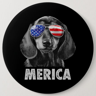 Dachshund 4:e juli Merica Manar American Flagga So Knapp