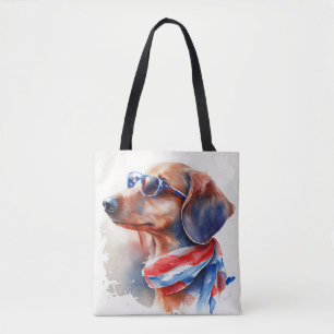 DACHSHUND 4 JULI HANDVÄSKA TYGKASSE