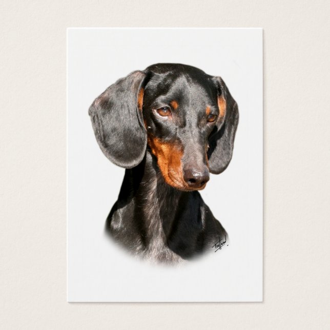 Dachshund 9Y420D-096a Visitkort (Framsidan)