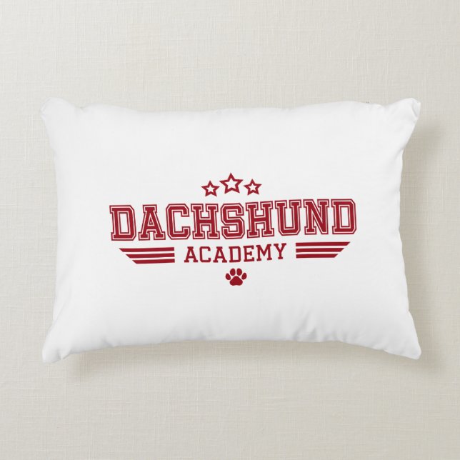 DACHSHUND ACADEMY STJÄRNOR RD/WH PRYDNADSKUDDE (Framsidan)