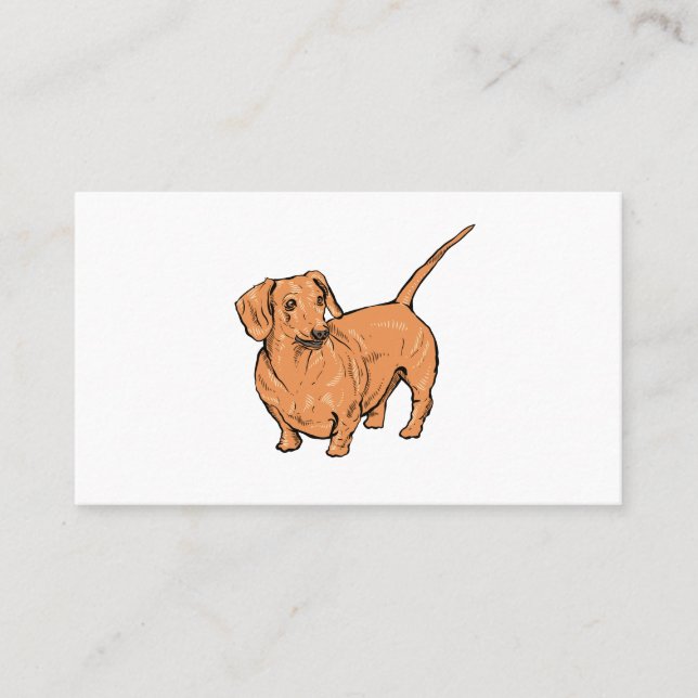 Dachshund-Affärskort Visitkort (Framsida)