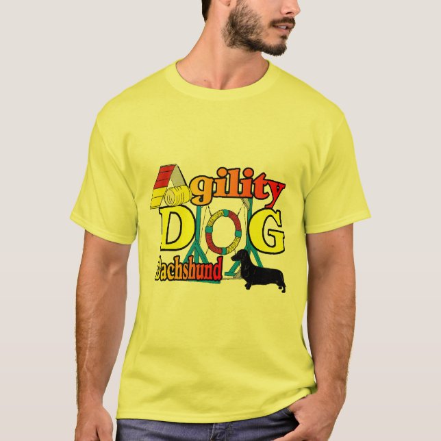 Dachshund_Agility gåvor T-shirt (Framsida)