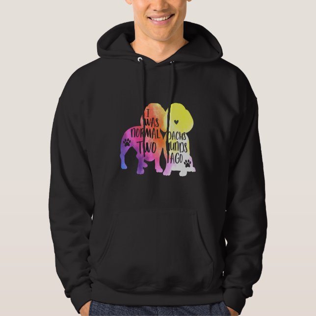Dachshund Ago Cute Mamma Mamma Hoodie (Framsida)