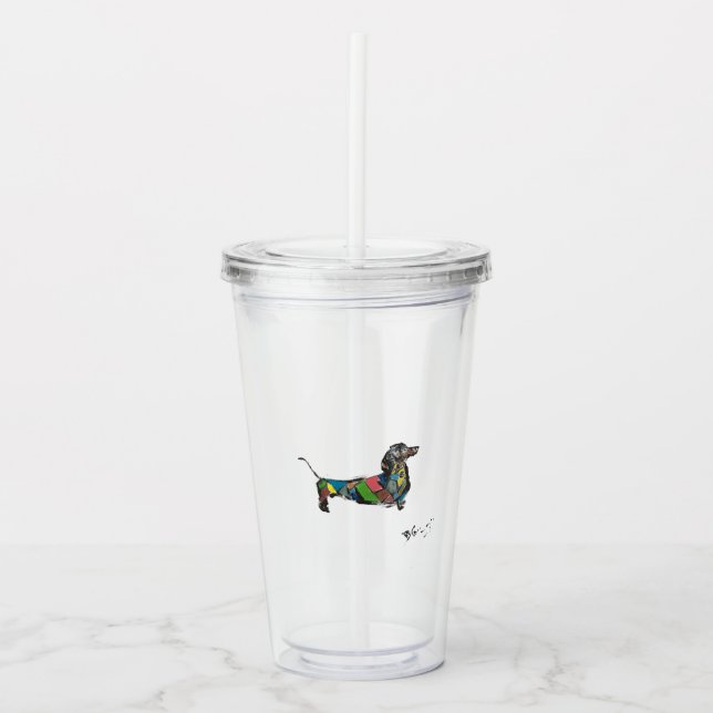 Dachshund Akryltumbler Take Away Mugg (Framsida)