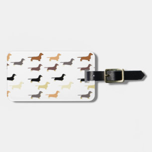 Dachshund alla färger silos bagagebricka