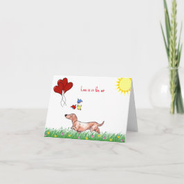 Dachshund Alla hjärtans dag  Kort