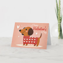 Dachshund Alla hjärtans dag-kort