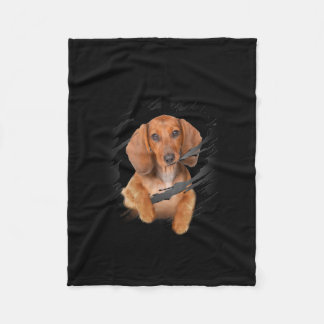 Dachshund Älskare Cute Dachshund Fleecefilt