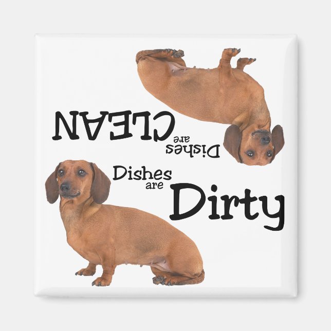 Dachshund Älskare Dishwasher Magnet (Framsidan)
