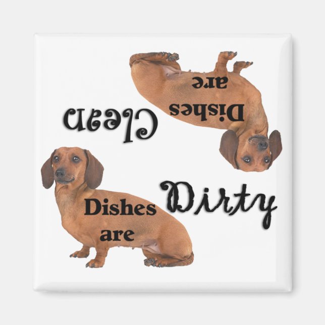 Dachshund Älskare Dishwasher Magnet (Framsidan)