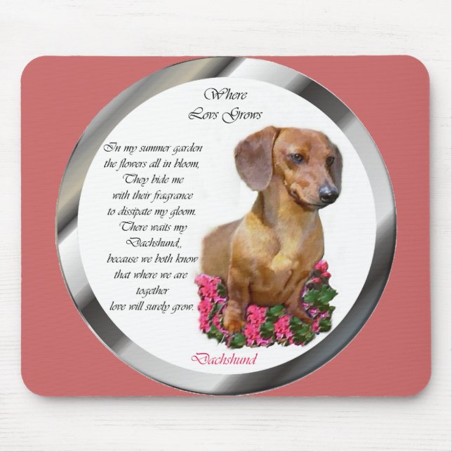 Dachshund Älskare Doxie Musmatta (Framsidan)