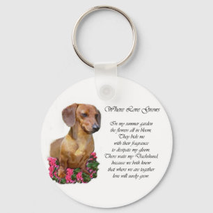 Dachshund Älskare Gifts Nyckelring