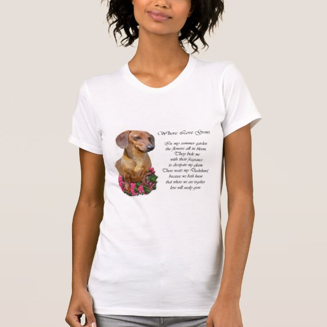 Dachshund Älskare Gifts T Shirt (Framsida)