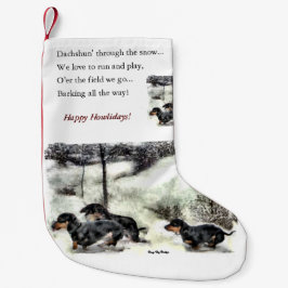 Dachshund Älskare jul Liten Julstrumpa