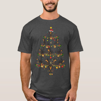 Dachshund Älskare Julafton Matching Santa Dachshun T Shirt