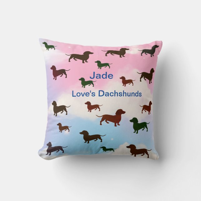 Dachshund Älskare Kudde (Framsida)