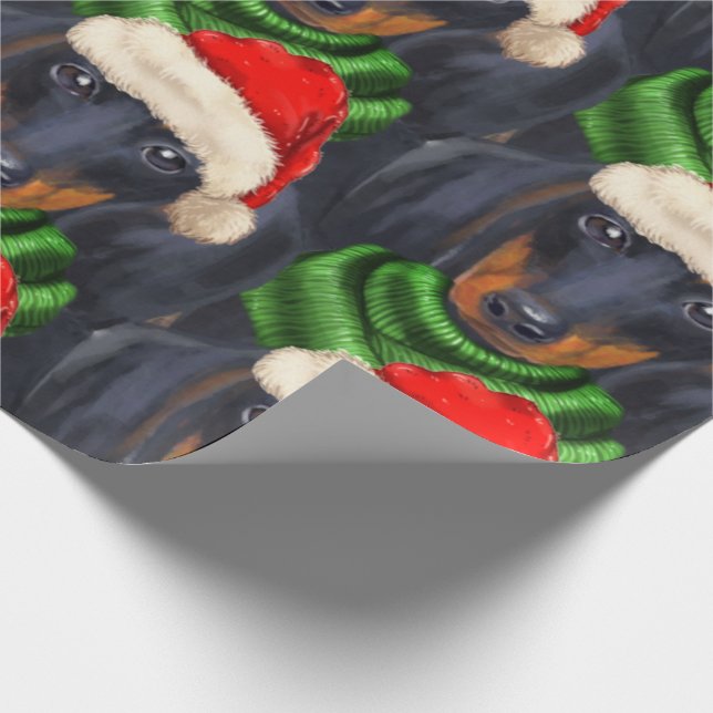 Dachshund Älskare, mönstrad jul Helgdag Presentpapper (Hörn)