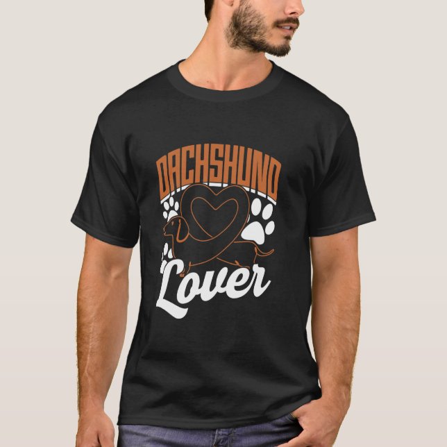 Dachshund Älskare Owner Dachshunds Puppy Hund Dach T Shirt (Framsida)
