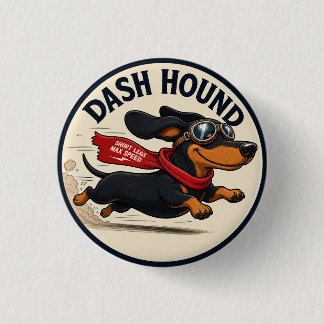 Dachshund-älskare-plåster. Söt hundplakett/ badge  Knapp
