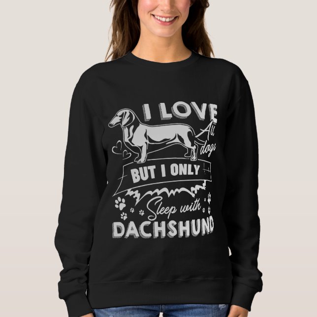 Dachshund Älskare T Shirt (Framsida)