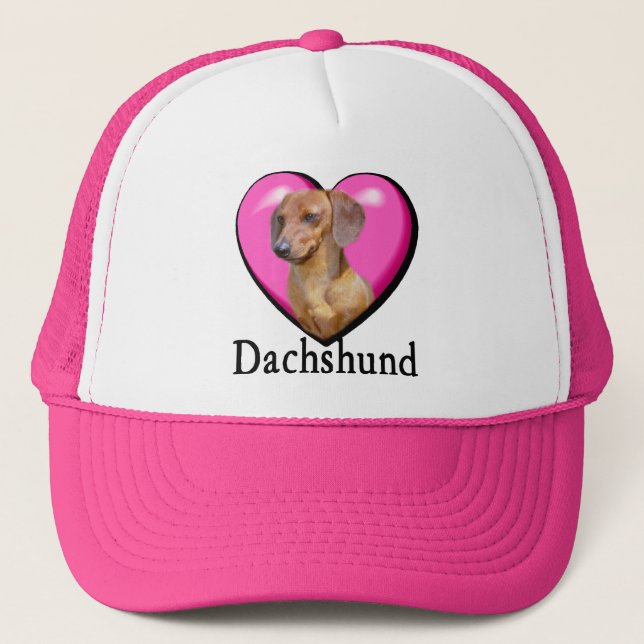 Dachshund Älskare Valentiness Keps (Framsida)