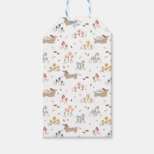 Dachshund Älskare Weiner Hund Sause Hund Wildblomm Presentetikett