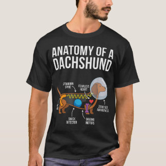 Dachshund Anatomi Diagram T Shirt