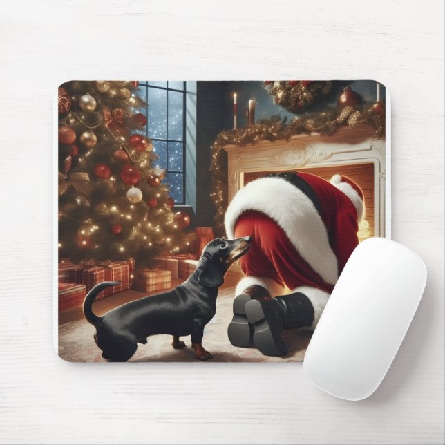 Dachshund and Santa  Musmatta (Med mus)