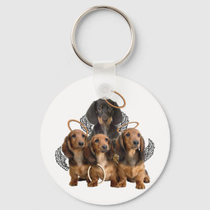 Dachshund änglar nyckelring