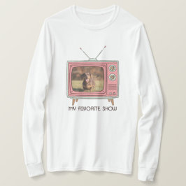 Dachshund anpassad bild - Retro-TV T Shirt