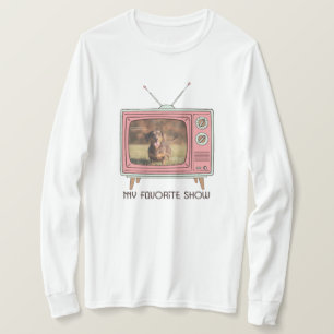 Dachshund anpassad bild - Retro-TV T Shirt