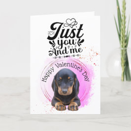 Dachshund Anpassningsbar Valentine Day Helgdag Car Helgkort